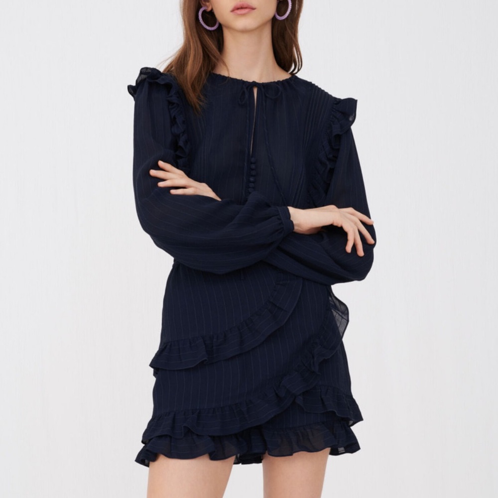 Maje playsuit with ruffles (XS/34)